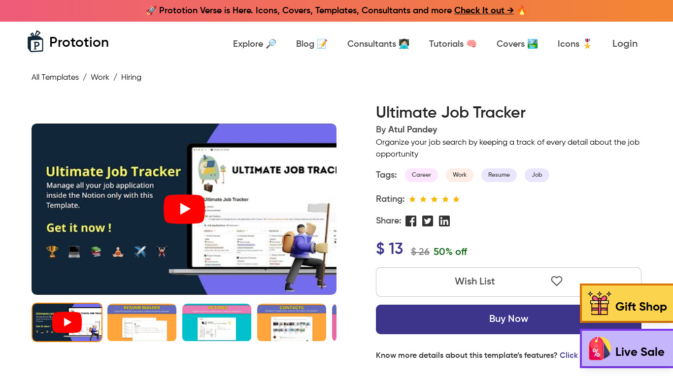 Ultimate Job Tracker Landing page