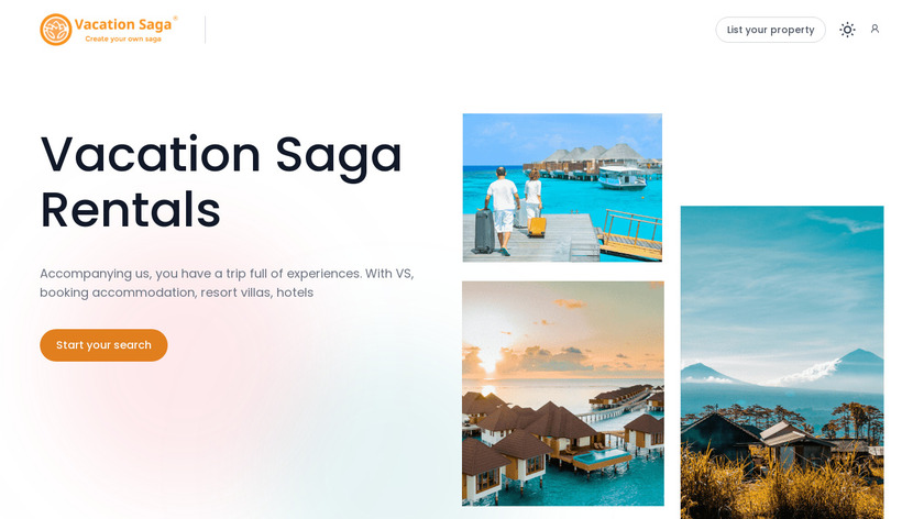 Vacation Saga Landing Page