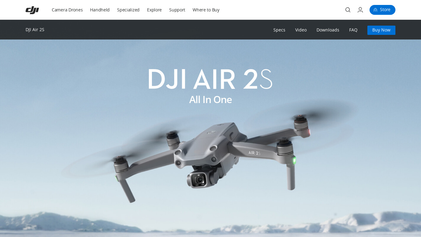 DJI Air 2S Landing page