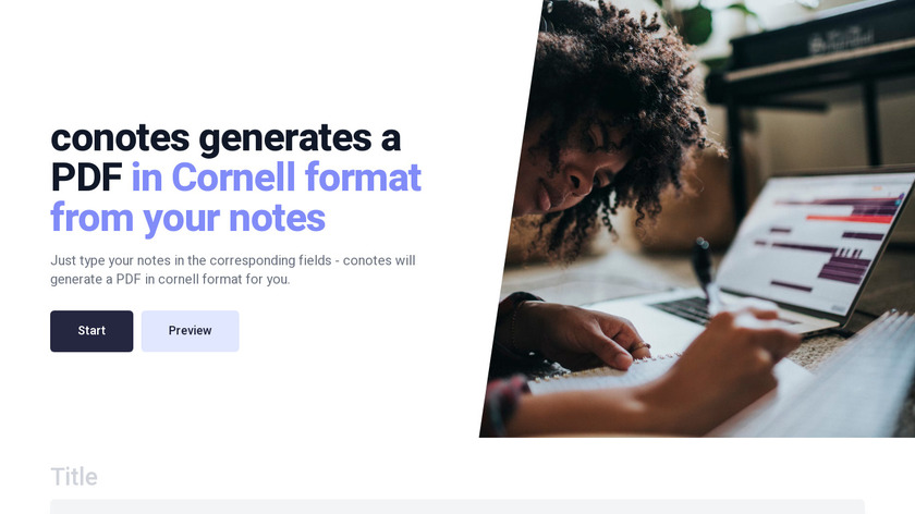conotes.io Landing Page