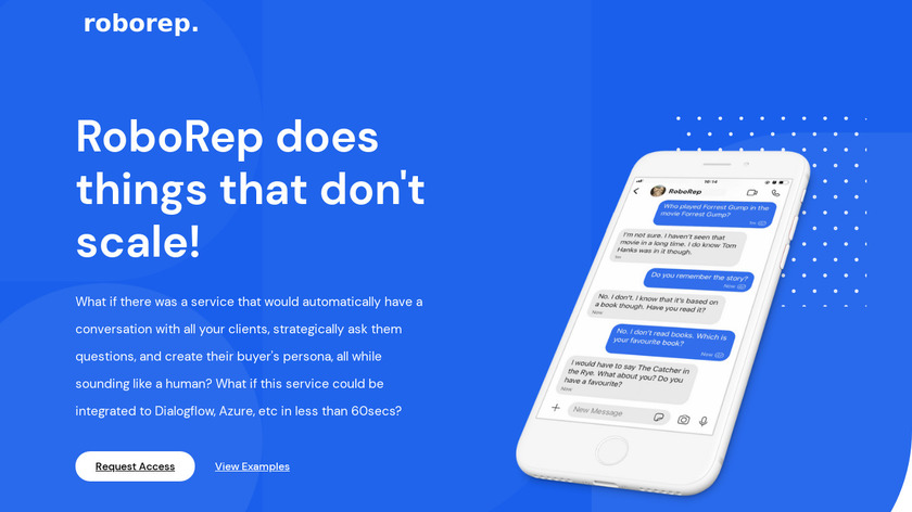 RoboRep Landing Page