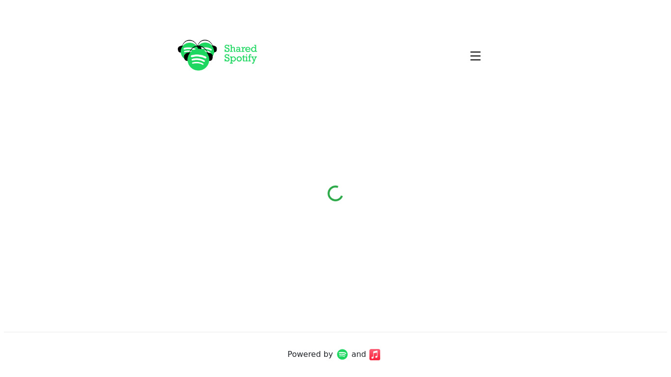 Shared Spotify Landing page