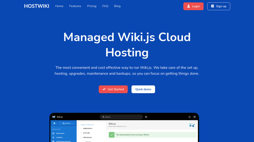 HostWiki Landing Page