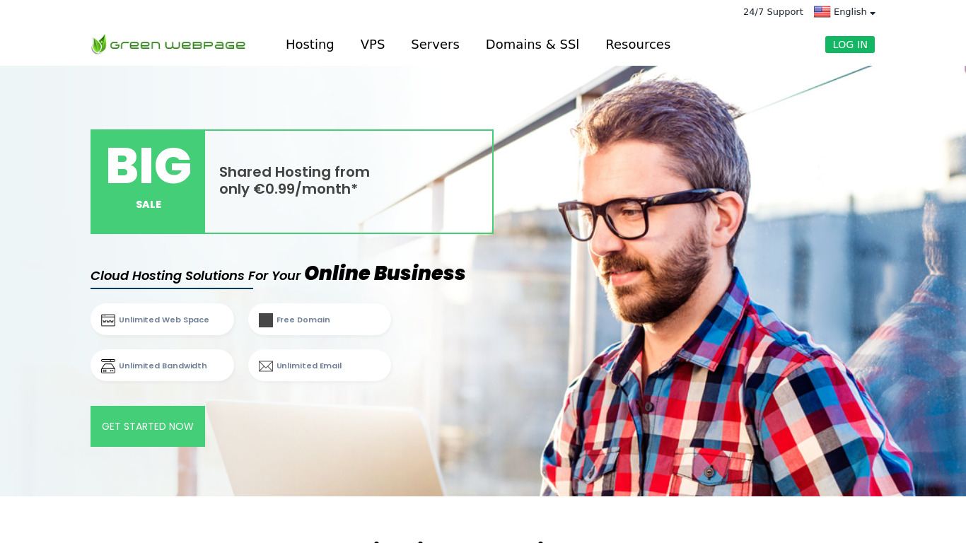 Greenwebpage Landing page