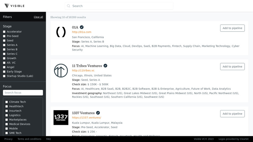 Visible Connect Landing Page