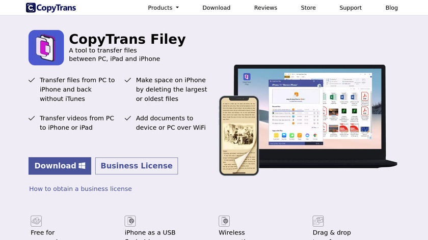 CopyTrans Filey Landing Page