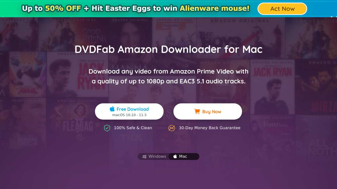 DVDFab Amazon Downloader Landing page