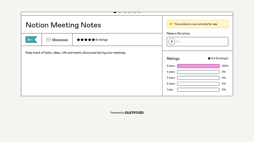 Notion Meeting Notes Landing Page