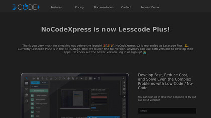 NoCodeXpress.app screenshot