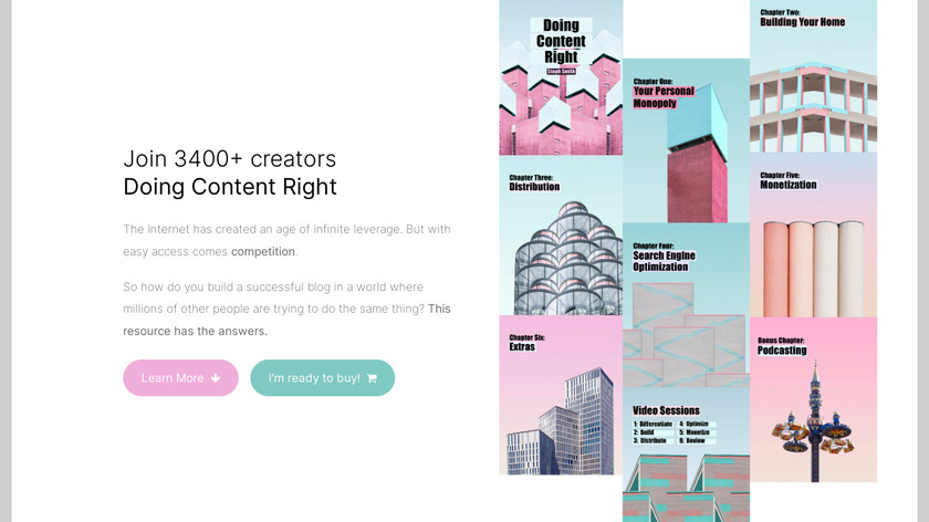 Doing Content Right Landing Page