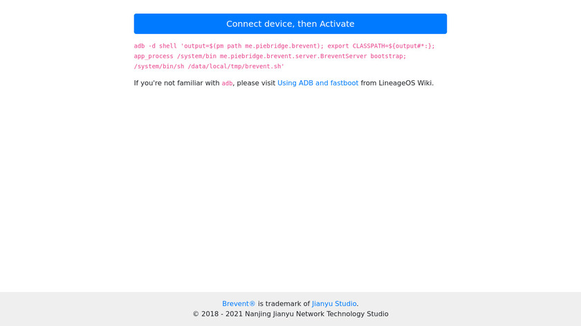 Brevent Landing Page