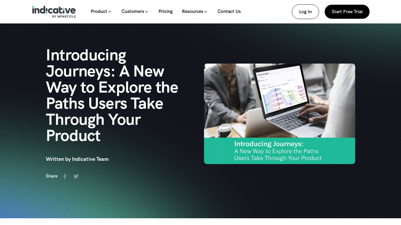 Journeys by Indicative Landing page