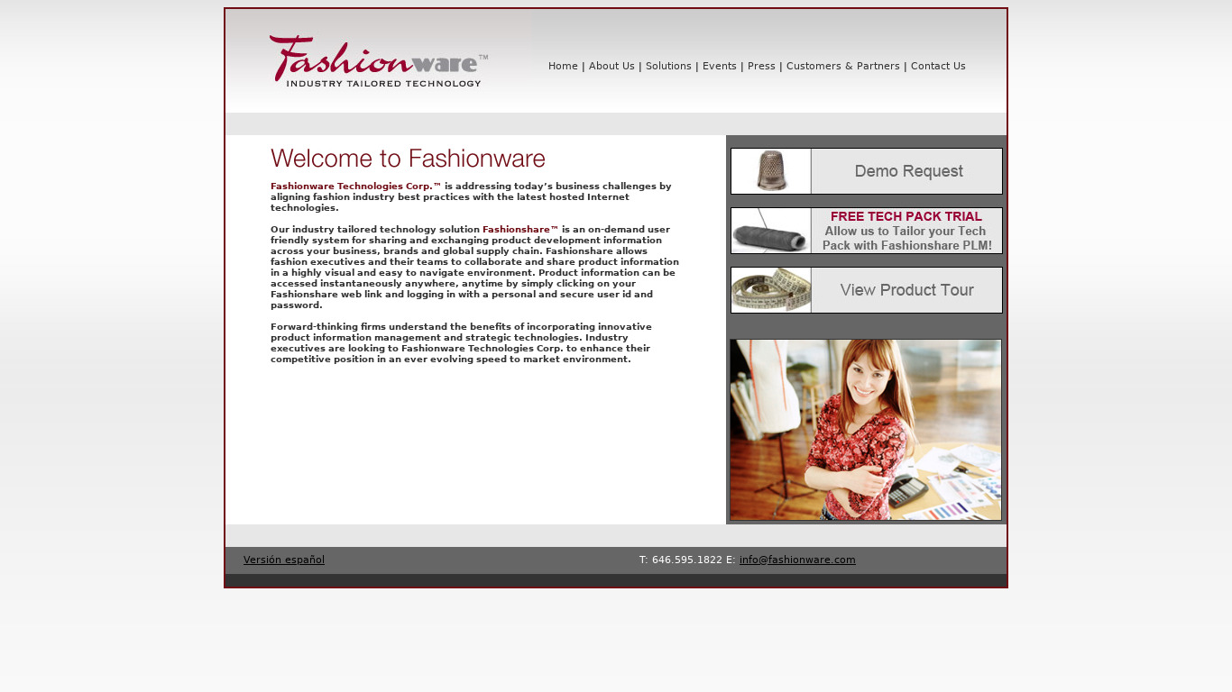 Fashionshare Landing page