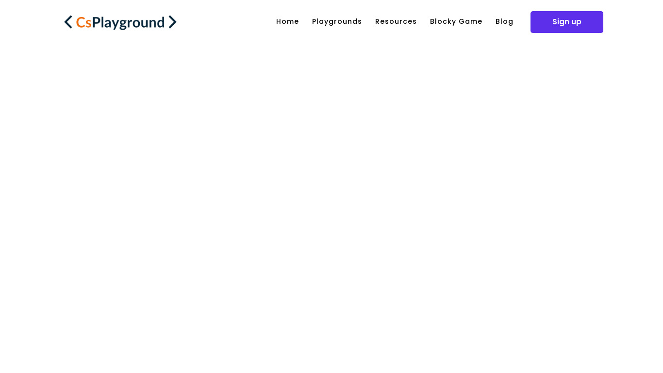 CsPlayground Landing page