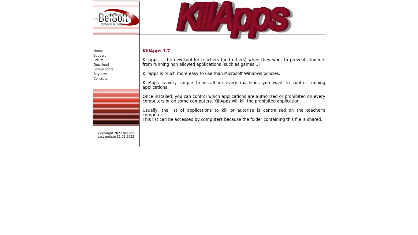 Killapps Landing page