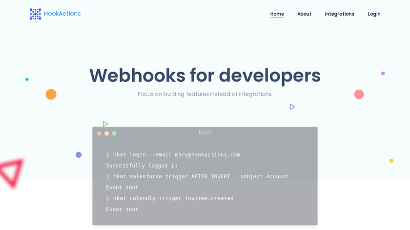 HookActions Landing Page