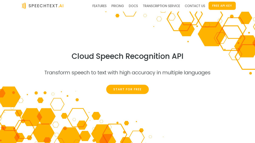 Cloud Speech Recognition API Landing Page
