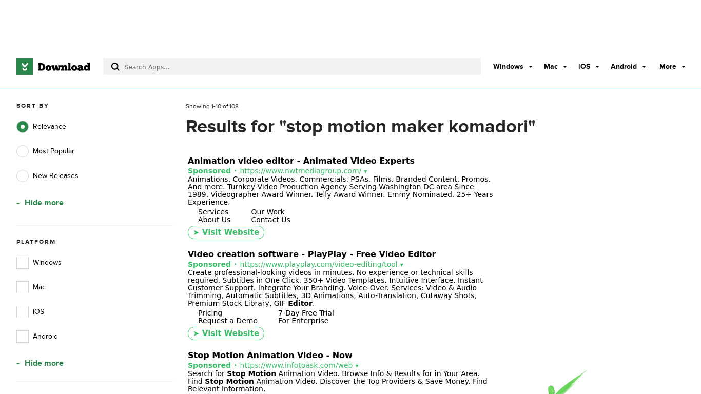 Stop Motion Maker - KomaDori Landing page