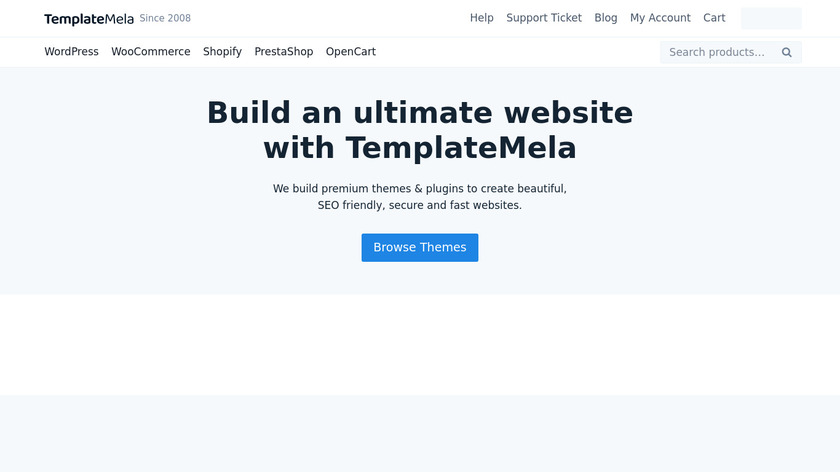TemplateMela Landing Page