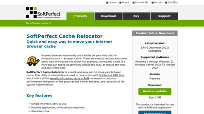 SoftPerfect Cache Relocator image