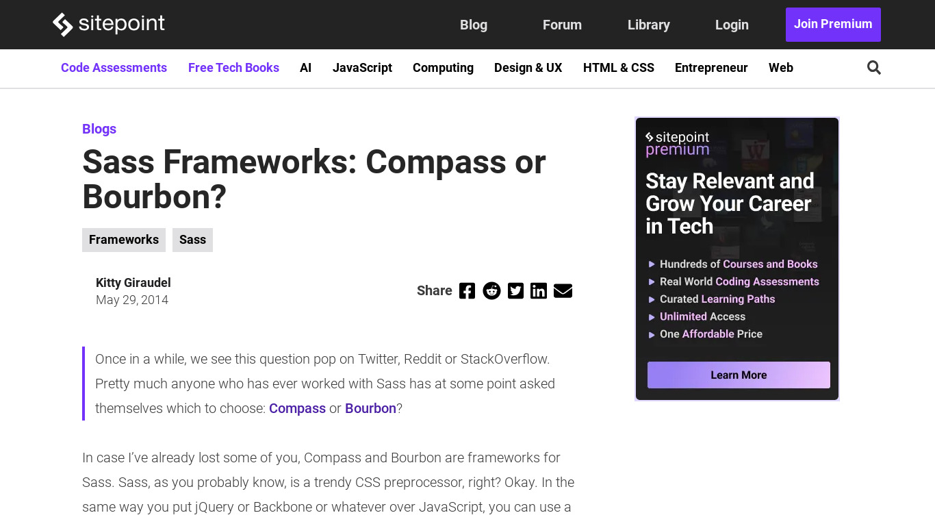 Compass (CSS framework) Landing page