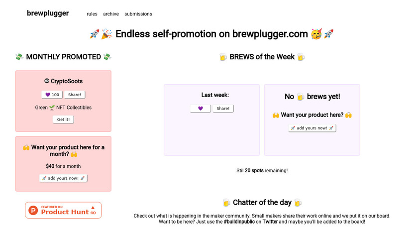 BrewPlugger Landing Page