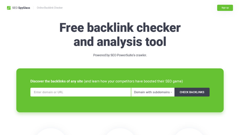 Backlink Checker Landing Page