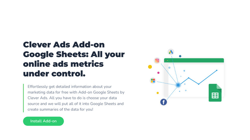 Clever Ads for Google Sheets Landing Page