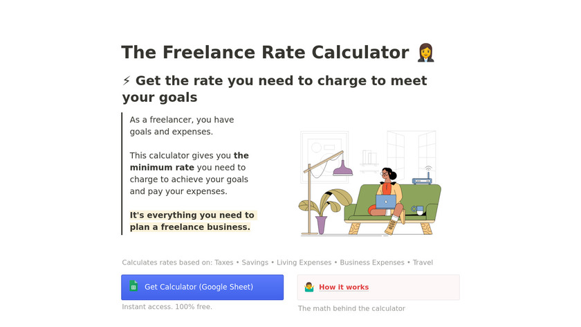 The Freelance Rate Calculator Landing Page