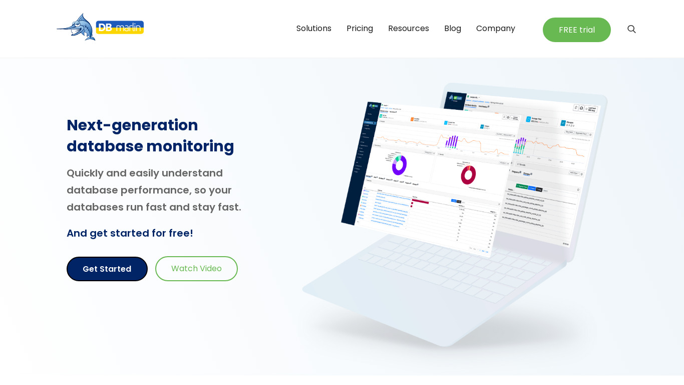 DBmarlin Landing page