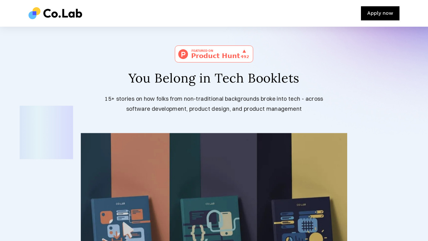 You Belong In Tech Landing page
