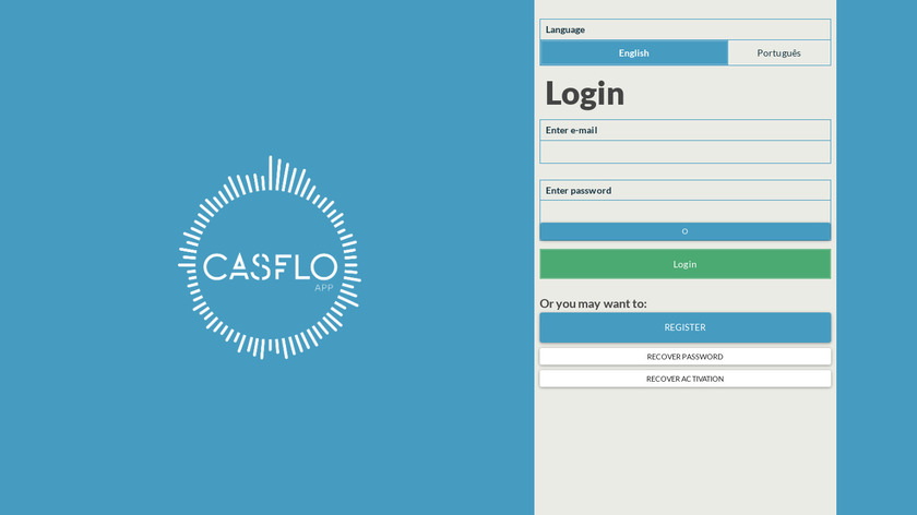 CASFLO App Landing Page