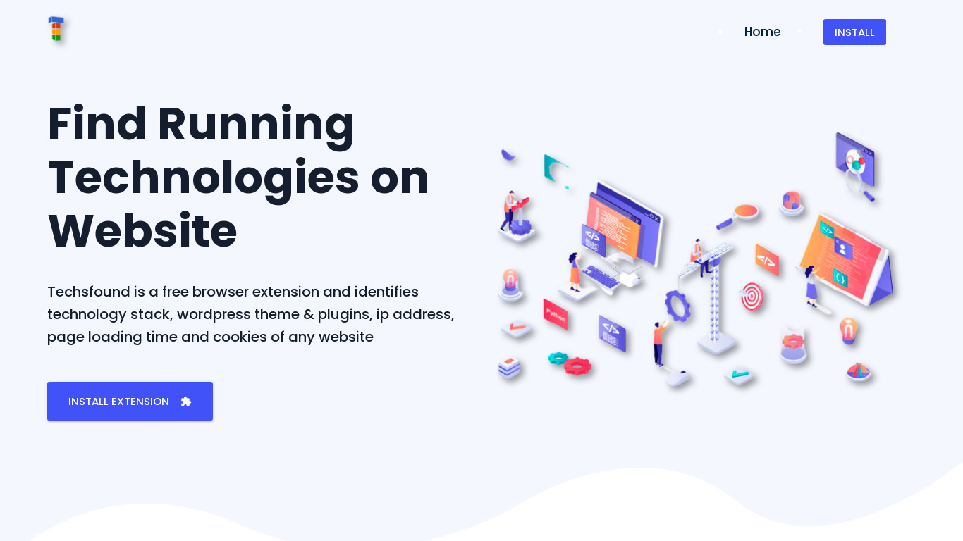 TechsFound Landing page