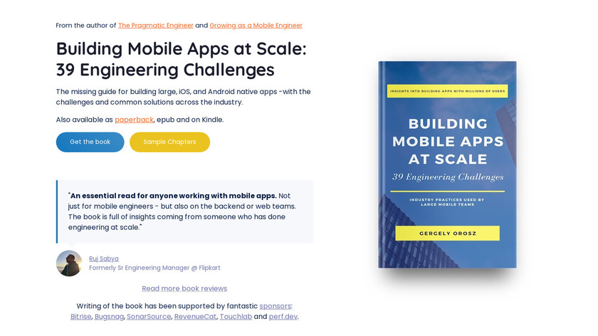 Building Mobile Apps at Scale Landing Page