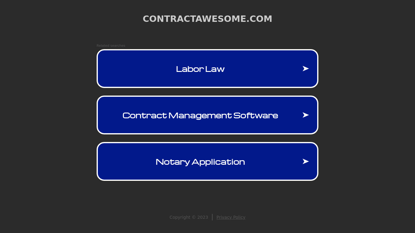 ContractAwesome Landing page