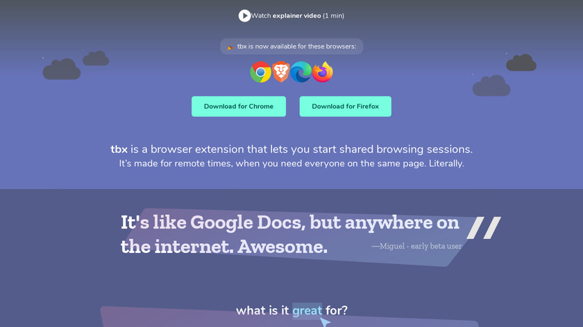 tbx Landing Page