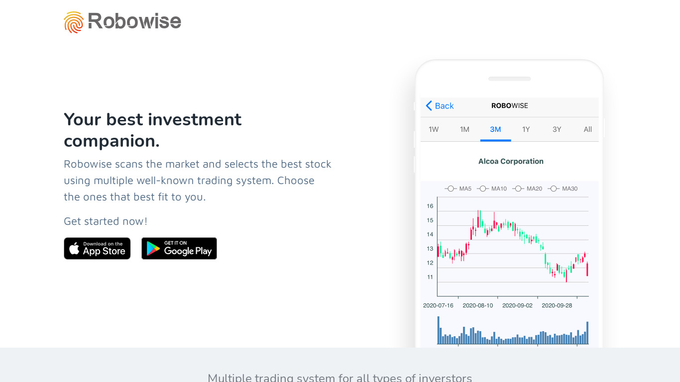 Robowise Landing page