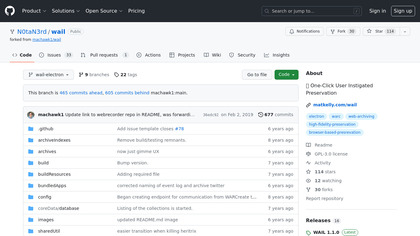 Web Archiving Integration Layer (WAIL) image
