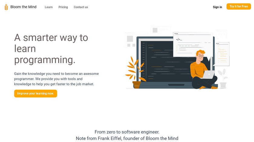 Bloom the Mind Landing Page