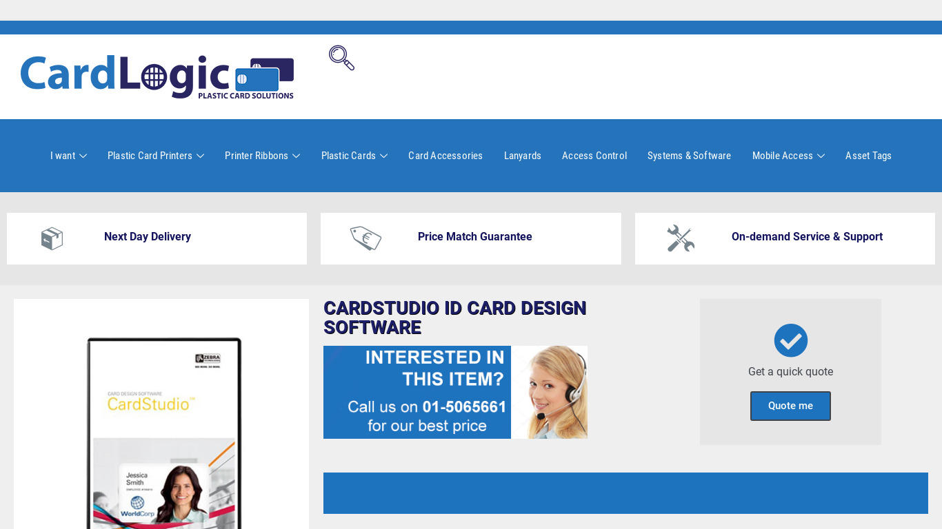 CardStudio™ ID Card Design Software Landing page