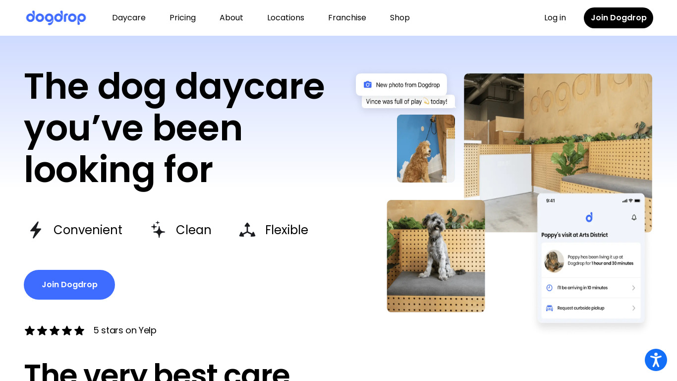 Dogdrop.co Landing page