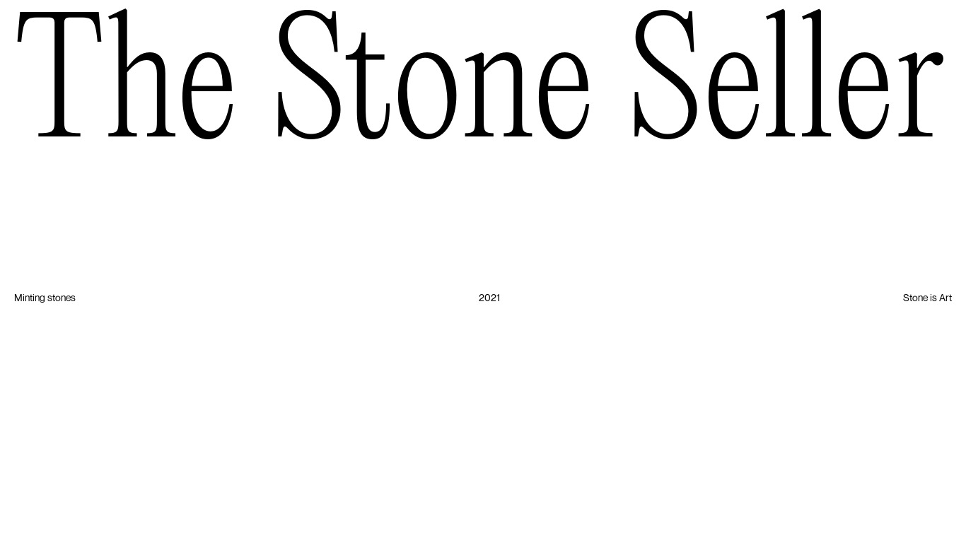 The Stone Seller Landing page