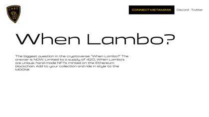 When Lambo? image
