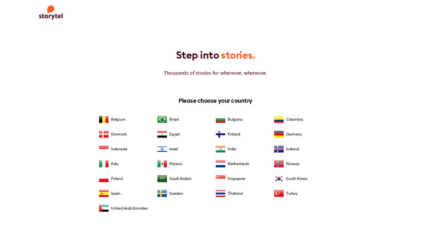 Storytel - Audiobooks & Ebooks Landing Page