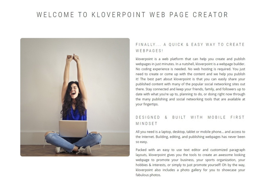 kloverpoint Landing Page