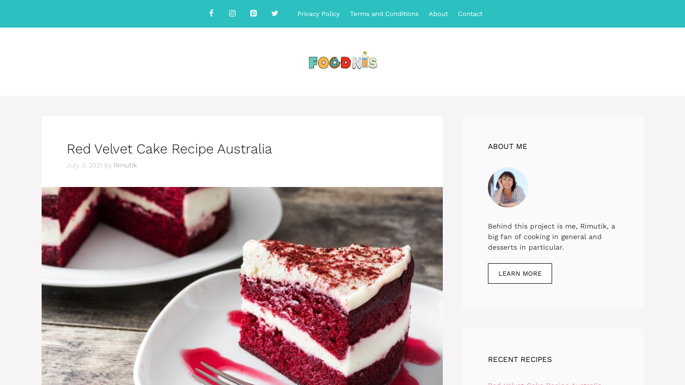 Foodnis Landing page
