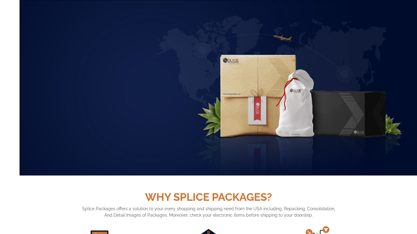 Splice Packages Landing page