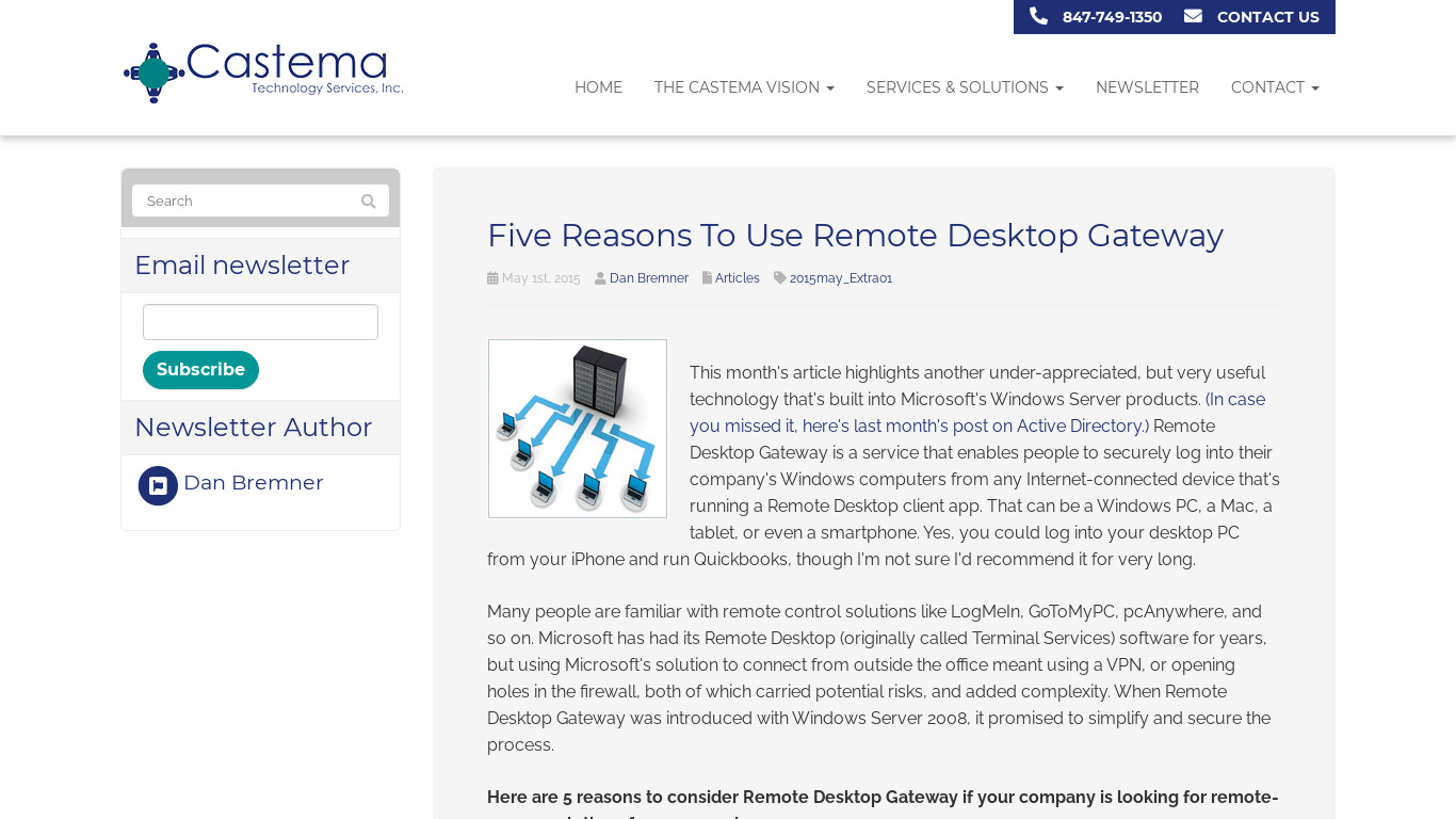 Microsoft Remote Desktop Gateway Landing page