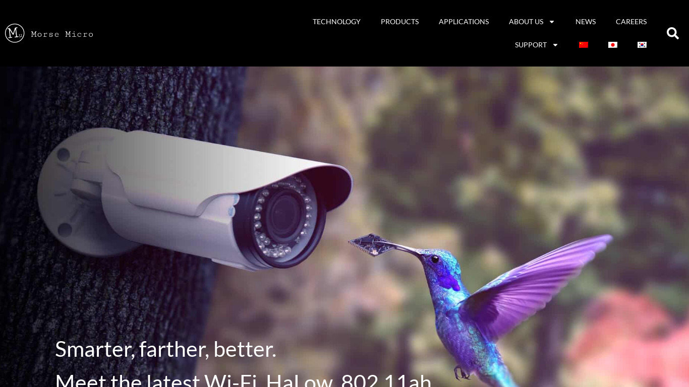Morse Micro Landing page