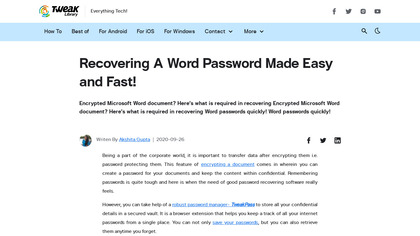 Any Word Password Recovery image